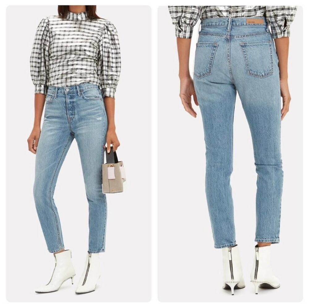 GRLFRND Karolina Jeans Domenico Medium Wash Distressed